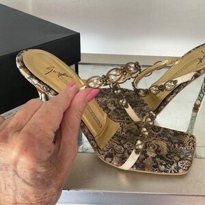 Signed Giuseppe Zanotti hand painted sandals